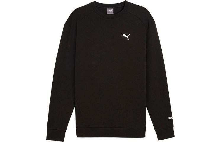 PUMA PUMA Sweatshirts Men's Black Crew Neck Moderate Regular