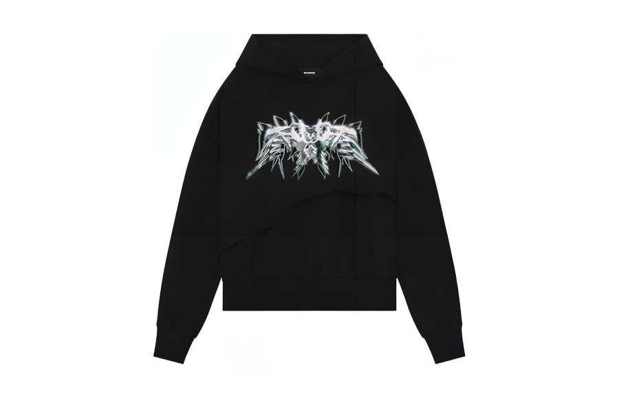 WE11DONE WE11DONE Graphic-print Ripped Hoodie