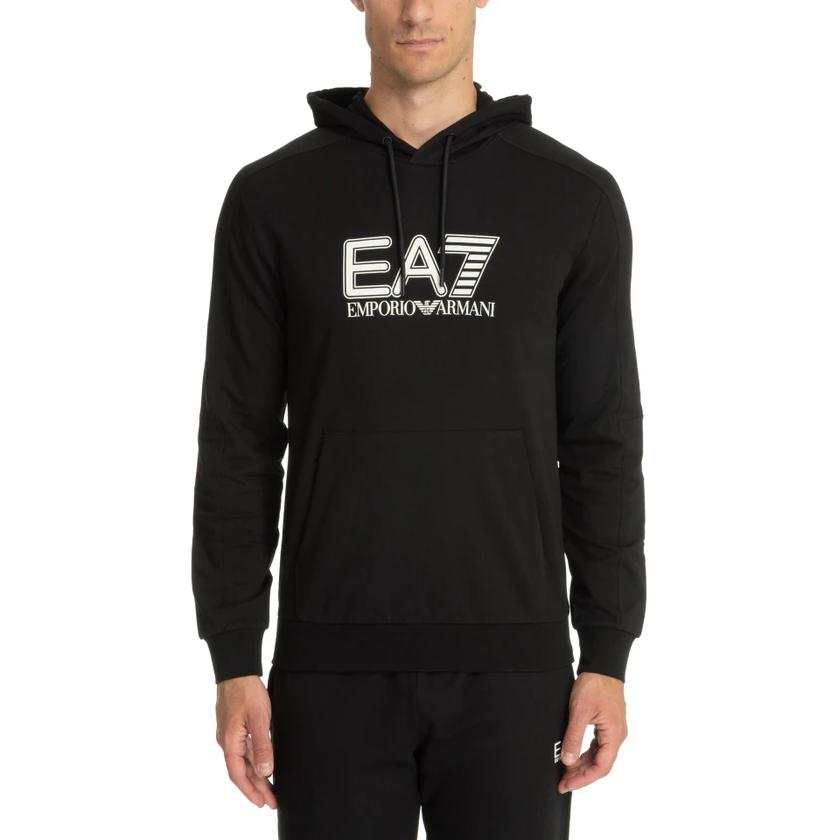 EMPORIO ARMANI Logo-print Cotton Hoodie