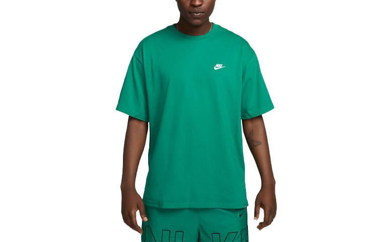 Nike Nike T Shirts Men's Green Crew Neck Moderate Straight Fit