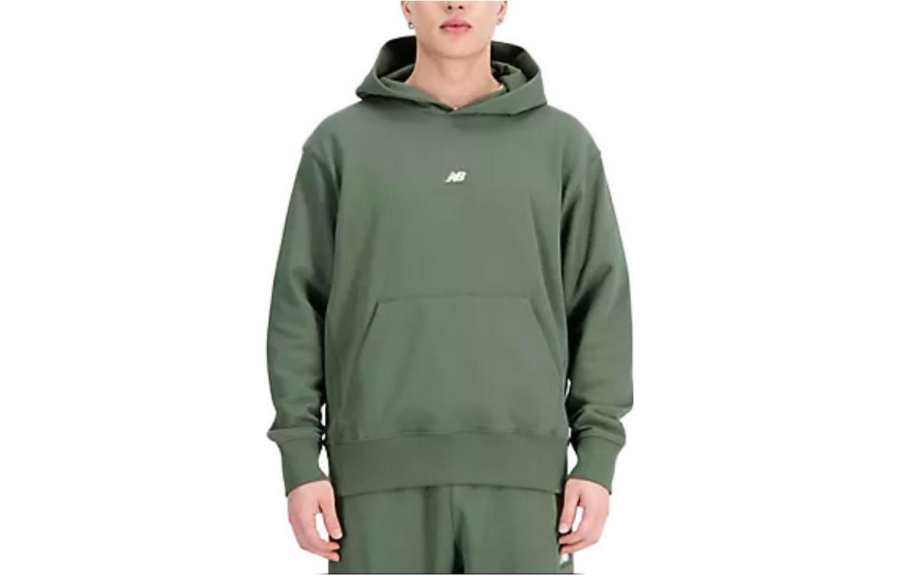 New Balance New Balance Sweatshirts Men's Dark Olive Green Hooded Moderate Regular