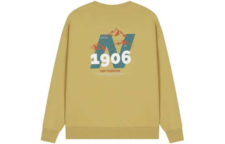 New Balance New Balance Sweatshirts Unisex Yellow Crew Neck Moderate Regular