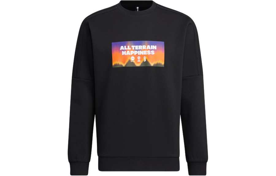 Adidas Neo Sweatshirts Men's Black Crew Neck Moderate Heavyweight