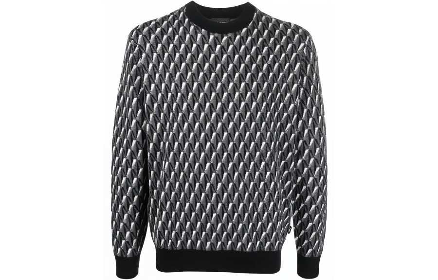 EMPORIO ARMANI Geometric Logo knit Jumper