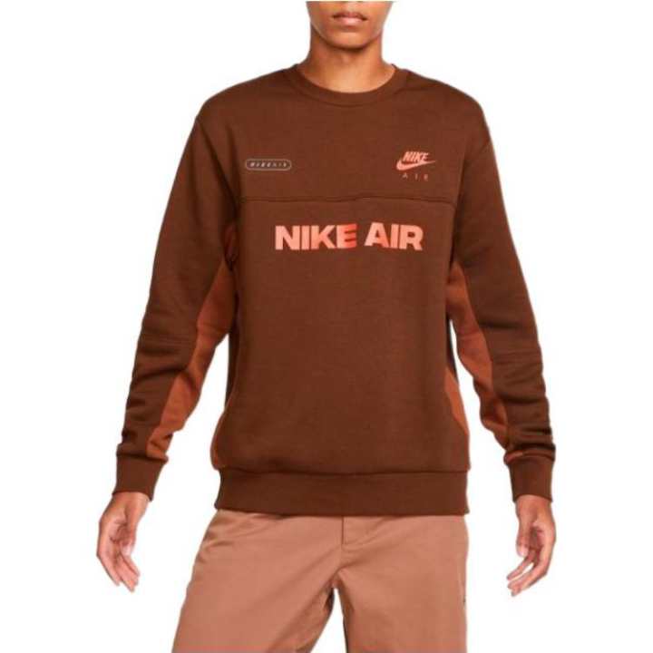 Nike Nike Sweatshirts Men's Brown Crew Neck Moderate Regular