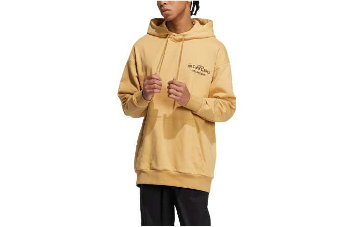 Adidas Adidas Sweatshirts Men's Light Gold Hooded Moderate Regular