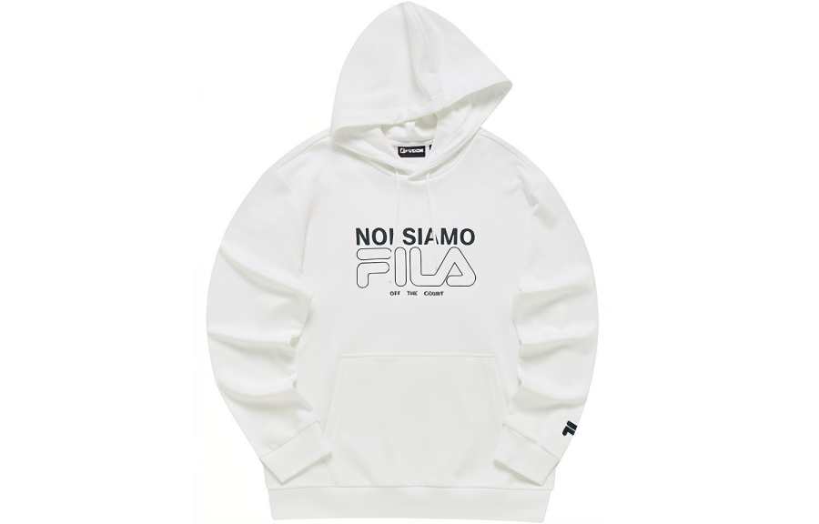 FILA FUSION Sweatshirts Men's Standard White Hooded Moderate