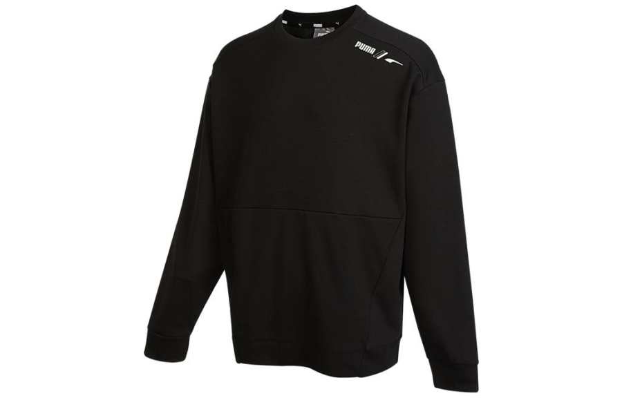 PUMA EVOSTRIPE Sweatshirts Men's Black Crew Neck Moderate Regular