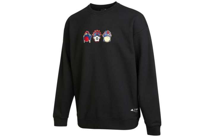 Adidas Adidas Sweatshirts Unisex Black Crew Neck Moderate Regular