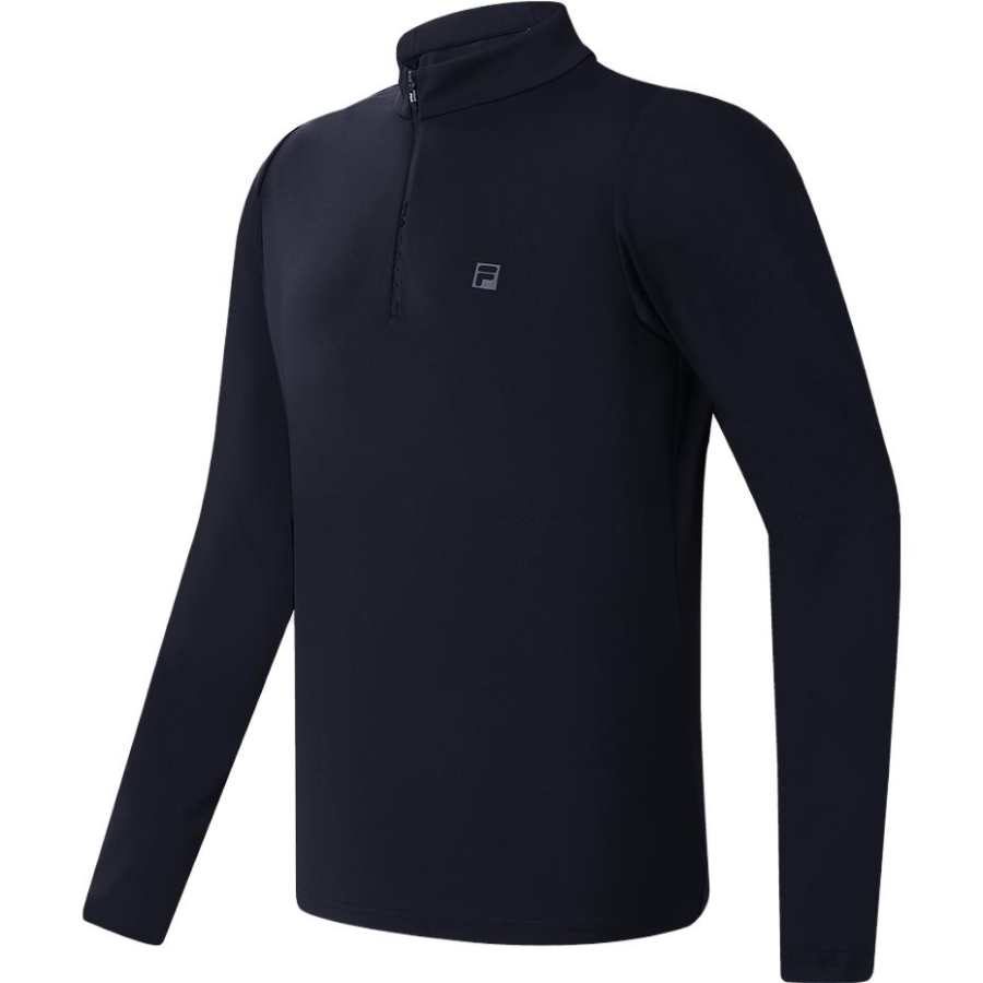 FILA Sweatshirts Men's Pitch Black Stand Collar Moderate Other