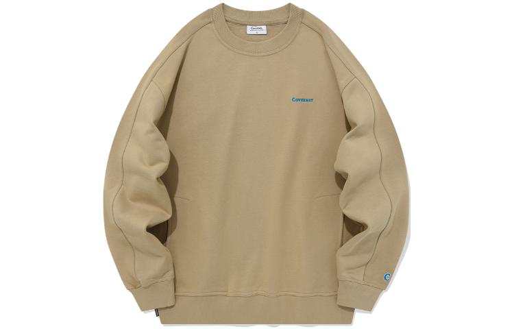 COVERNAT Sweatshirts Unisex Beige Crew Neck Moderate Regular