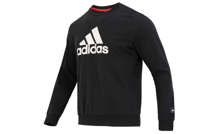 Adidas Adidas Sweatshirts Men's Black Crew Neck Moderate Regular