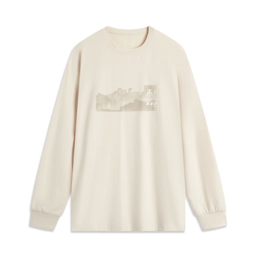 Li-Ning Li Ning Sports Life Collection T Shirt Unisex Oat Gray