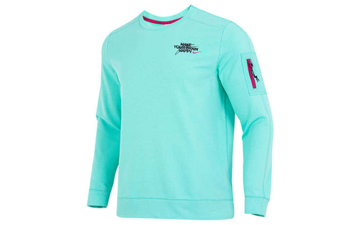 Nike Nike Sweatshirts Men's Green Crew Neck Moderate Regular