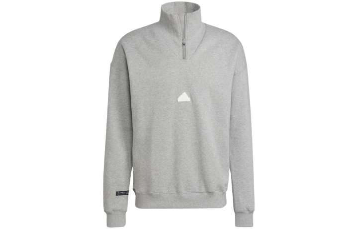 Adidas Adidas Sweatshirts Men's Gray Stand Collar Moderate Regular