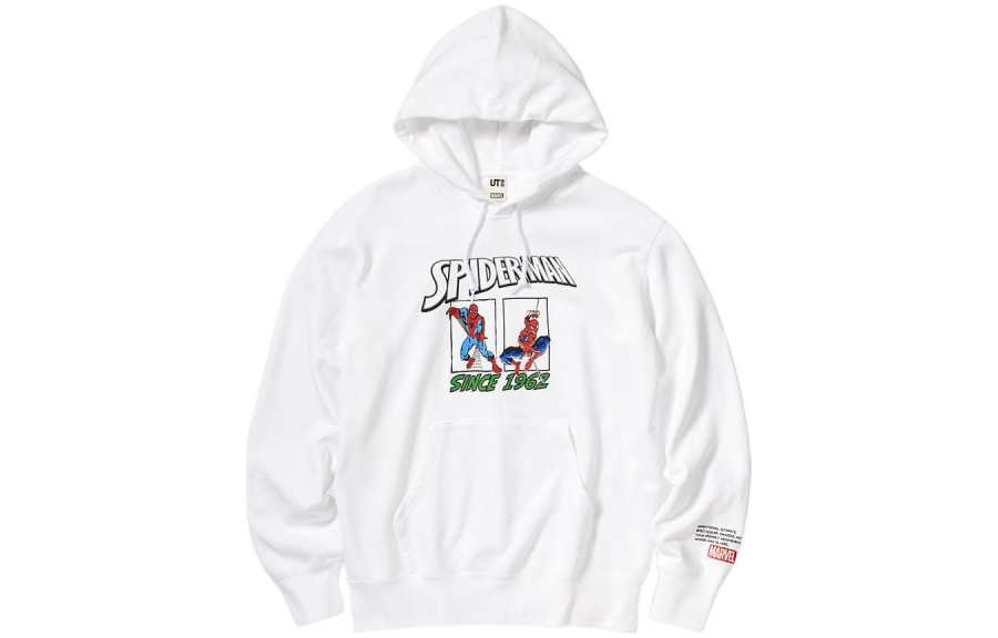 UNIQLO Sweatshirts Unisex White Hooded Moderate Regular