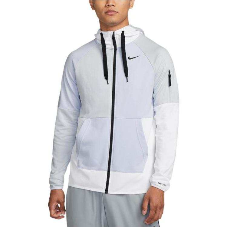 Nike Nike Sweatshirts Men's White Hooded Moderate Cardigan
