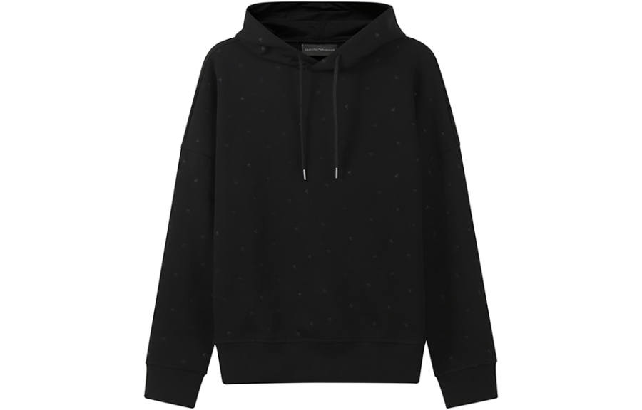 EMPORIO ARMANI Sweatshirts Men's Black Hooded Moderate Other