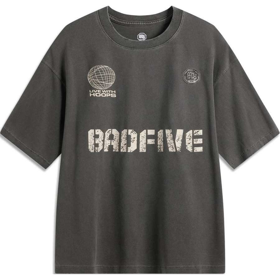 Li-Ning Li Ning Basketball Collection T Shirt Men's Obsidian Gray