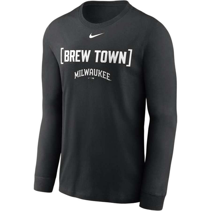 Nike Nike Milwaukee Brewers Fashion Men's Nike Mlb Long-Sleeve T-Shirt