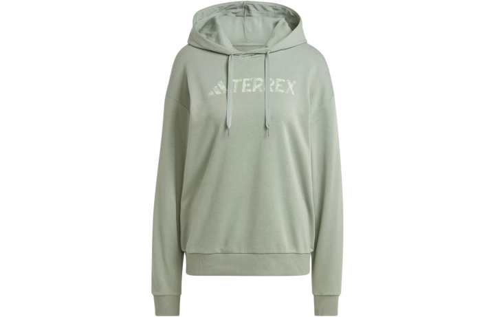 Adidas Adidas Terrex Large Logo Hoodie Sweatshirt Unisex Light Green