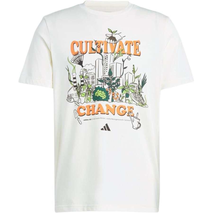 Adidas Adidas T Shirts Men's White Crew Neck Moderate
