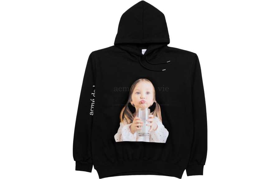 Acme De La Vie Sweatshirts Unisex Black Hooded Moderate Regular