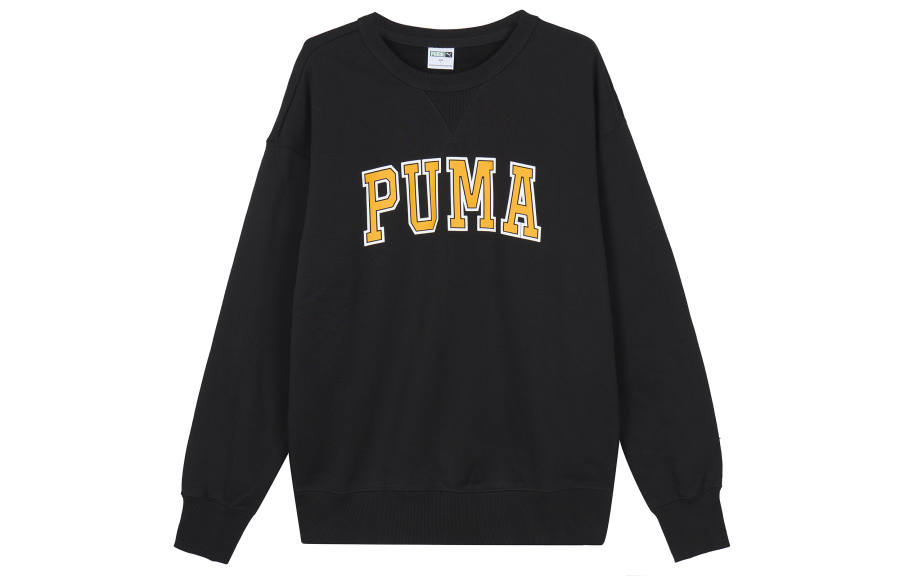 PUMA Sweatshirts Men's Black Crew Neck Moderate Regular