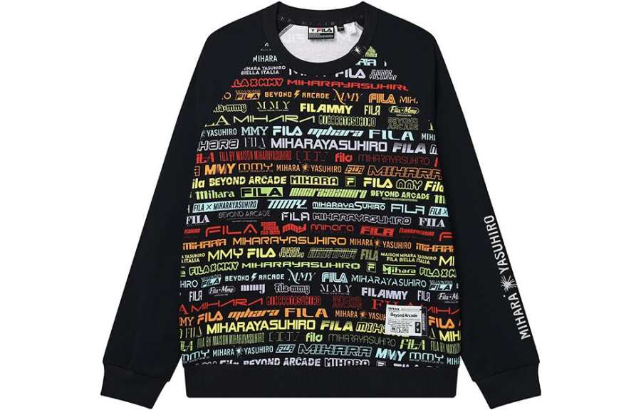 FILA Sweatshirts Men's Litchi Red Crew Neck Moderate Regular