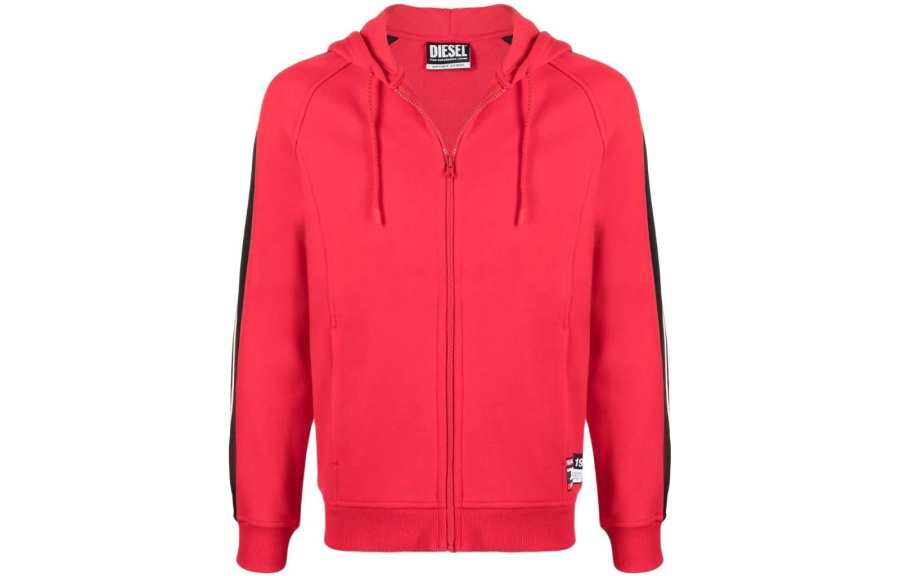 Diesel side logo-print detail hoodie