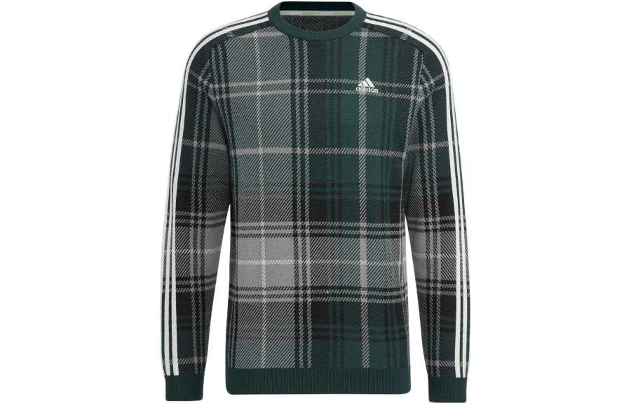 Adidas Adidas Sweatshirts Men's Dark Green Crew Neck Moderate Regular