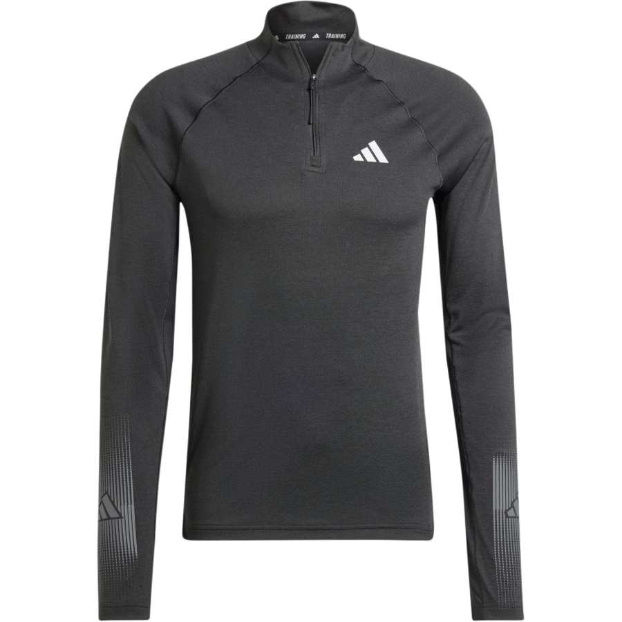 Adidas Adidas Gym+AEROREADY BRANDLOVE 1/4 ZIP SHIRT T Shirt Men's Black