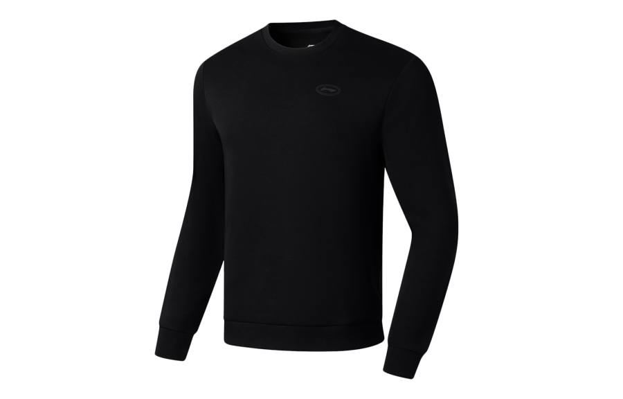 Li-Ning Li Ning Fitness Series Sweatshirts Men's Black Crew Neck Moderate Regular
