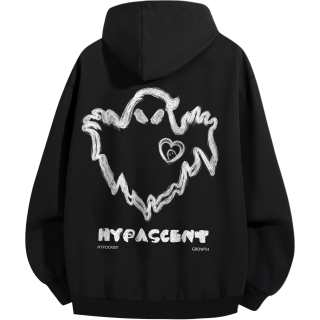 HYPASCENT Sweatshirts Unisex Hooded Moderate Cardigan