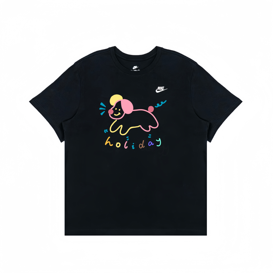 Nike Nike T Shirts Unisex Black Crew Neck Moderate Straight Fit