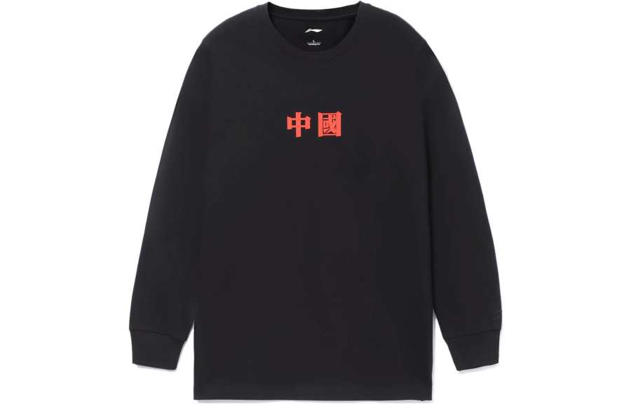 Li-Ning Li Ning Sports Trendy Collection Sweatshirts Men's Black Crew Neck Moderate Regular