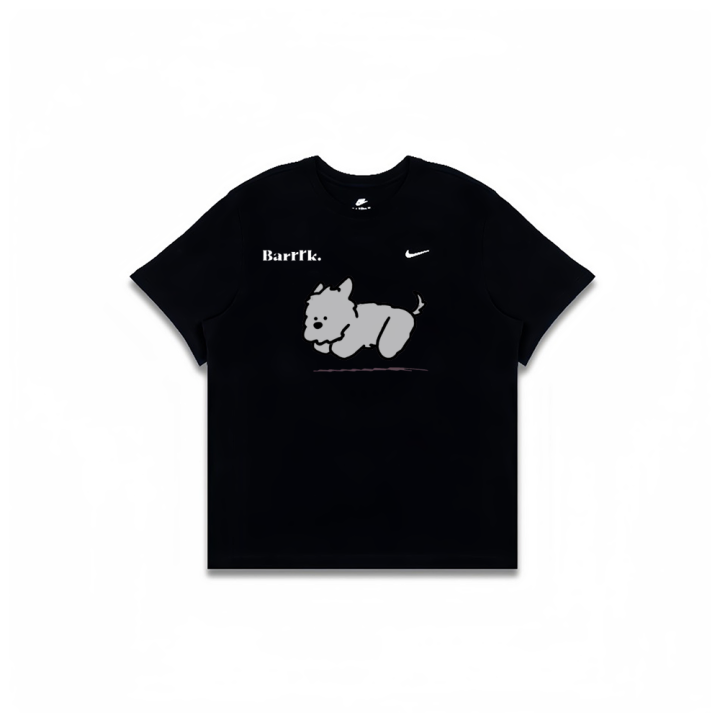 Nike Nike T Shirts Men's Black Crew Neck Moderate Straight Fit