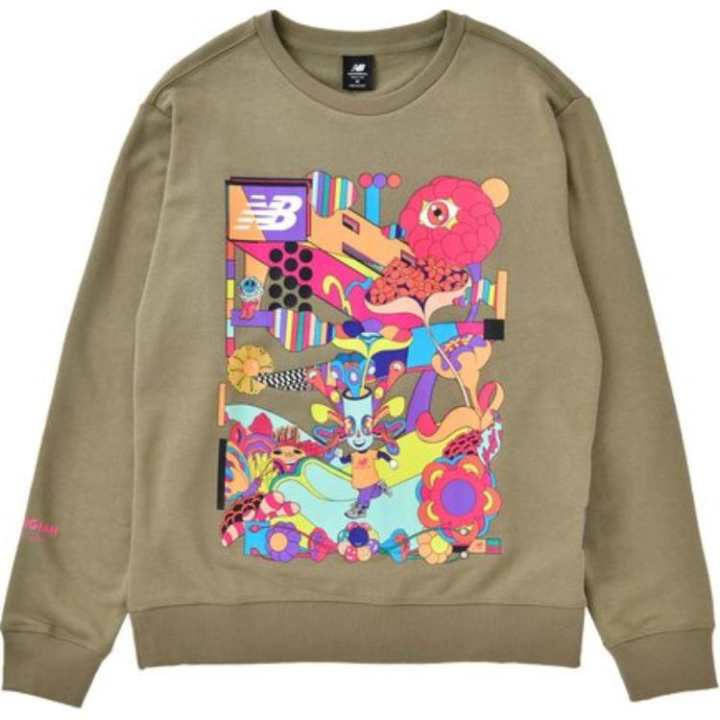 New Balance New Balance Athletics Murugiah Sweatshirts Men's Army Green Crew Neck Moderate Other