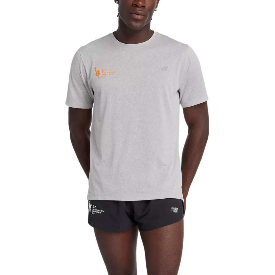 New Balance New Balance NYC Marathon Athletics T Shirt Men's Sport Gray