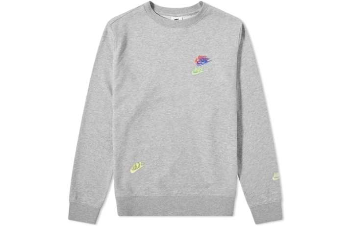 Nike Nike Sweatshirts Men's Gray Crew Neck Moderate Regular