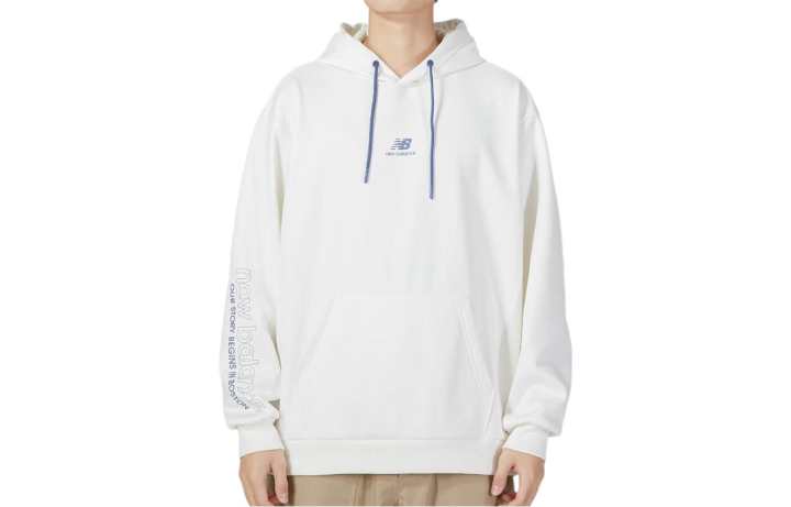 New Balance New Balance Sweatshirts Unisex White Hooded Moderate Regular