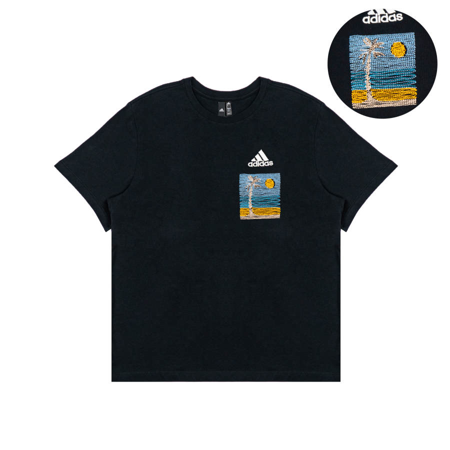 Adidas Adidas T Shirts Unisex Black Crew Neck Moderate Straight Fit
