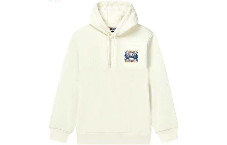 FILA Sweatshirts Men's Pear Blossom White Hooded Moderate Regular