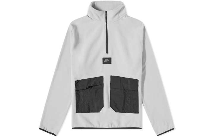 Nike Nike Sweatshirts Men's Gray Stand Collar Thickened Regular