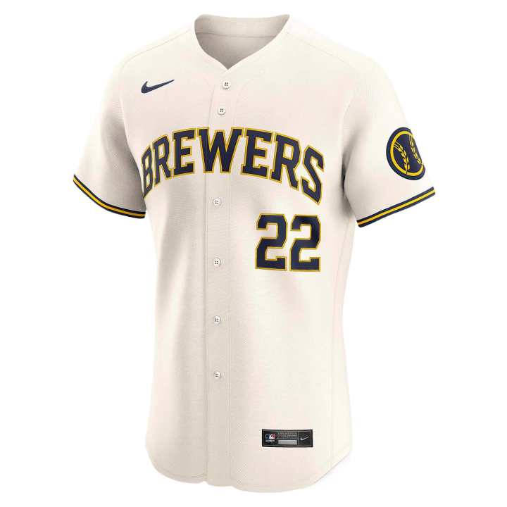 Nike Nike Christian Yelich Milwaukee Brewers Men's Nike Dri-FIT Adv Mlb Elite Jersey