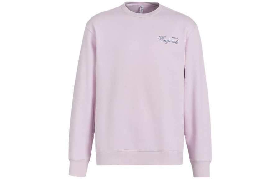 Adidas Originals Sweatshirts Men's Pink Crew Neck Moderate Regular