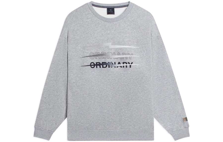 Li-Ning Li Ning Sweatshirts Unisex Gray Crew Neck Thickened Regular