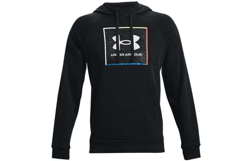 Under Armour Rival Sweatshirts Men's Black Hooded Thickened Regular