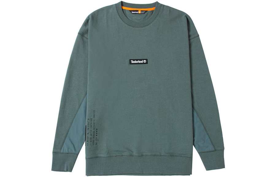 Timberland Sweatshirts Men's Green Crew Neck Moderate Regular