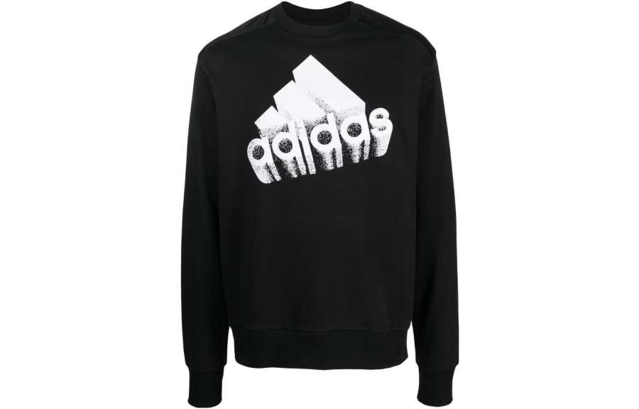 Adidas Adidas Sweatshirts Men's Black Crew Neck Moderate Regular